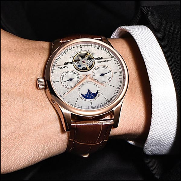 Men's Rose Gold Automatic Moon Phase Watch