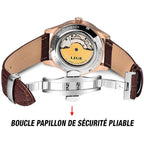 Men's Rose Gold Automatic Moon Phase Watch