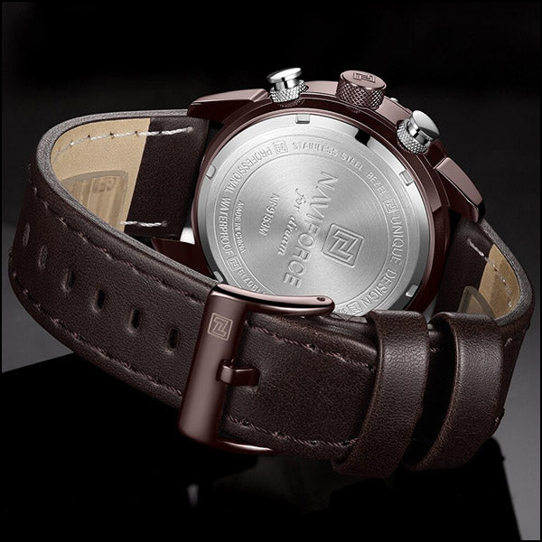 Men's Rugged Dual Display Watch Black Gold