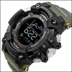 Men's Tactical Olive Green Digital Sport Watch