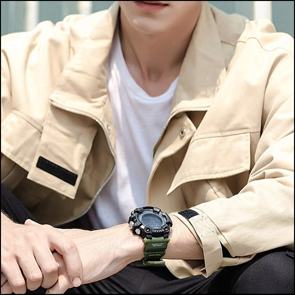 Men's Tactical Olive Green Digital Sport Watch
