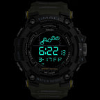 Men's Tactical Olive Green Digital Sport Watch