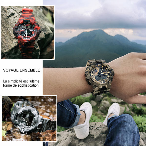 Men's Rugged Desert Camo Digital Sports Watch