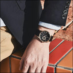 PAGANI DESIGN Rose Gold Black Textured Dial Watch