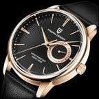 PAGANI DESIGN Rose Gold Black Textured Dial Watch