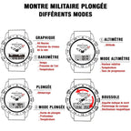 Men's Tactical Stainless Steel ABC Dive Watch