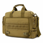 Khaki Tactical Nylon Messenger Bag with MOLLE