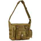 Tactical Olive Green Multi-Pocket Messenger Bag