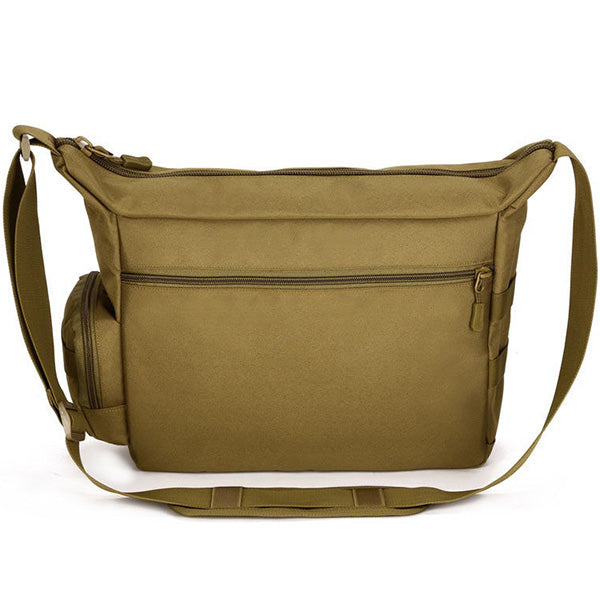 Tactical Olive Green Multi-Pocket Messenger Bag