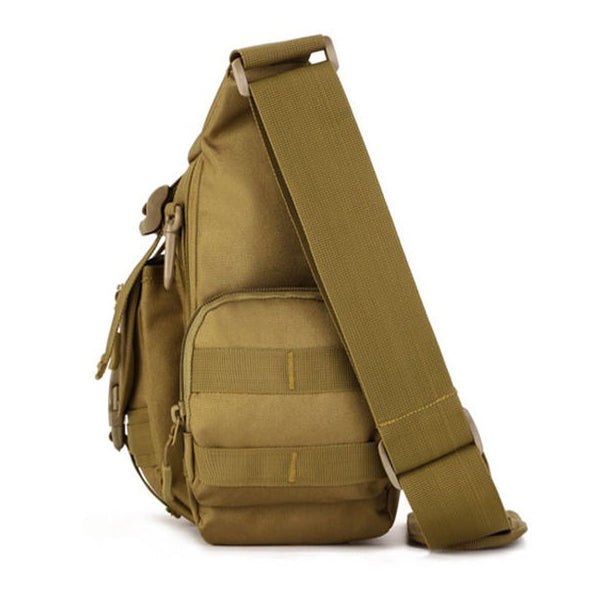 Tactical Olive Green Multi-Pocket Messenger Bag