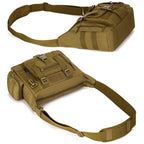 Tactical Olive Green Multi-Pocket Messenger Bag