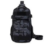 Dark Blue Camo Tactical Sling Bag with MOLLE