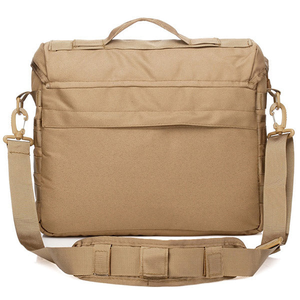 Tactical Khaki Messenger Bag with MOLLE Webbing