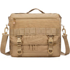 Military musette bag in khaki canvas