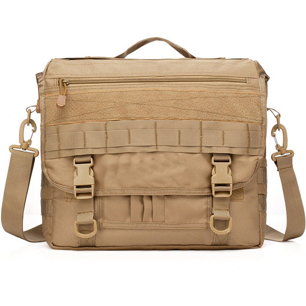 Military musette bag in khaki canvas