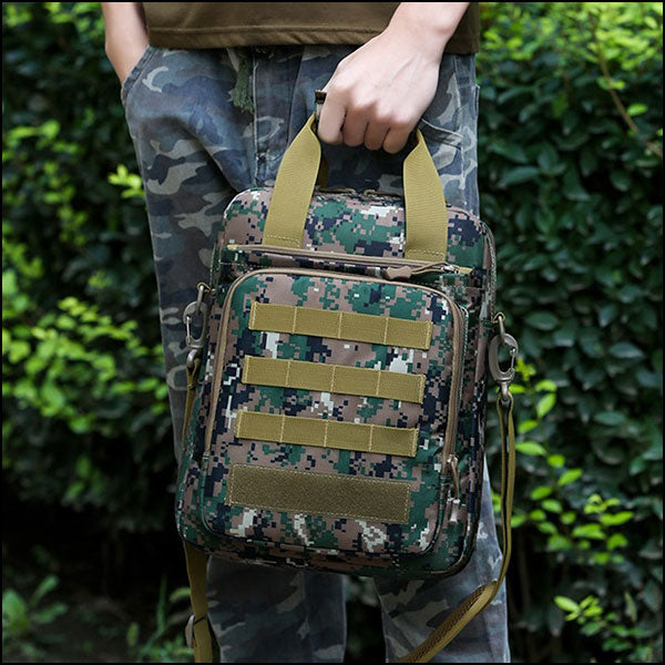 Tactical Digital Camo Messenger Bag with MOLLE