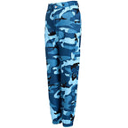 Blue Camo Cargo Jogger Pants