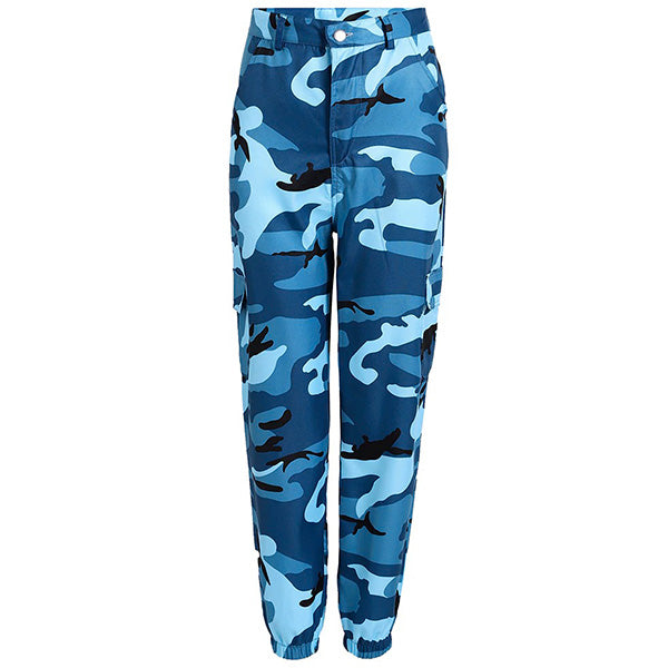 Women's Blue Camouflage Pants