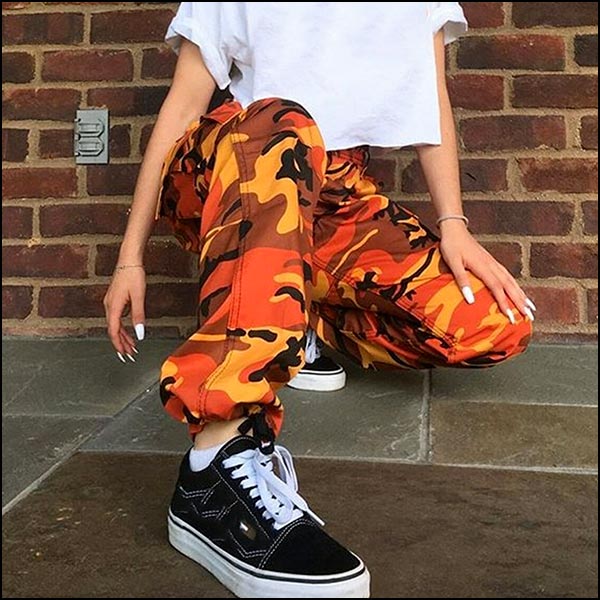 Women's Earthy Camouflage Cargo Joggers