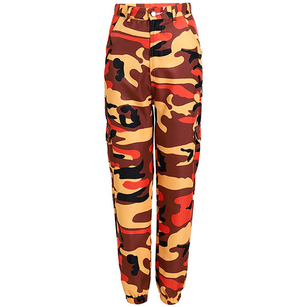 Women's Orange Camouflage Trousers