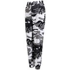 Women's Black White Camo Tapered Joggers