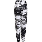 Women's Black White Camo Tapered Joggers