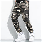 Men's Urban Camo Cargo Jogger Pants with Strap