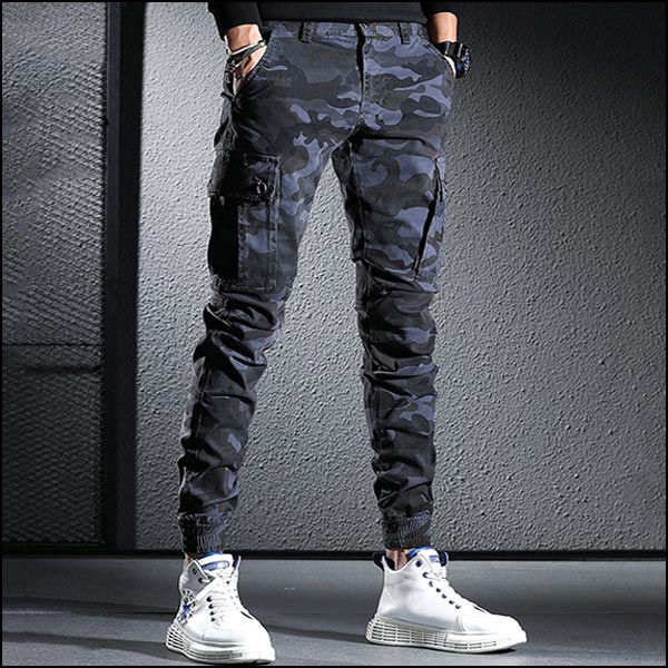 Men's Dark Camo Cargo Jogger Pants