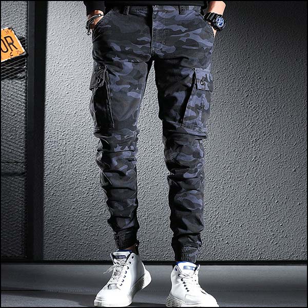Men's Dark Camo Cargo Jogger Pants