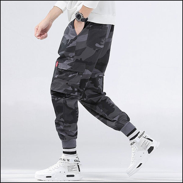 Men's Dark Camo Jogger Cargo Pants