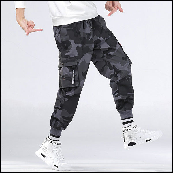 Men's Dark Camo Jogger Cargo Pants