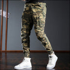 Men's Green Camo Cuffed Cargo Joggers