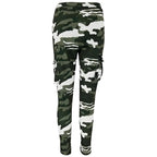 Women's Green Camo Slim Cargo Joggers