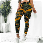 Women's Orange Camouflage Pants