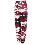 Women's Red White Black Camo Cuffed Pants
