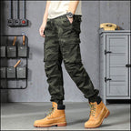 Men's Green Camouflage Cargo Joggers