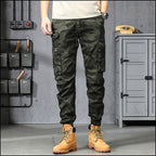 Men's Green Camouflage Cargo Joggers