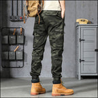 Men's Green Camouflage Cargo Joggers