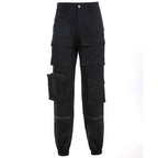 Black Tactical Cargo Pants with Zippers