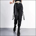Women's Black Cargo Pants with Belt