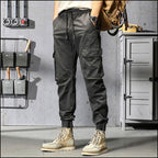 Men's Dark Gray Multi-Pocket Cargo Joggers