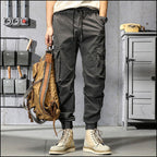 Men's Dark Gray Multi-Pocket Cargo Joggers