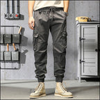 Men's Dark Gray Utility Cargo Jogger Pants