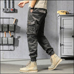 Men's Dark Gray Utility Cargo Jogger Pants