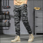 Men's Grey Camouflage Cargo Joggers