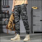 Men's Grey Camouflage Cargo Joggers