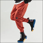 Men's Orange Military Cargo Pants
