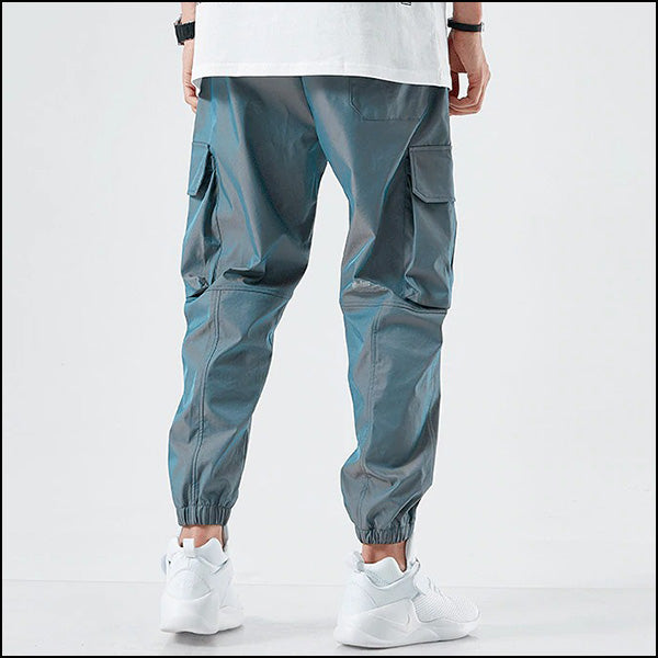 Men's Reflective Techwear Cargo Joggers
