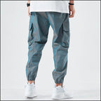 Men's Reflective Techwear Cargo Joggers