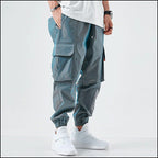 Men's Reflective Techwear Cargo Joggers